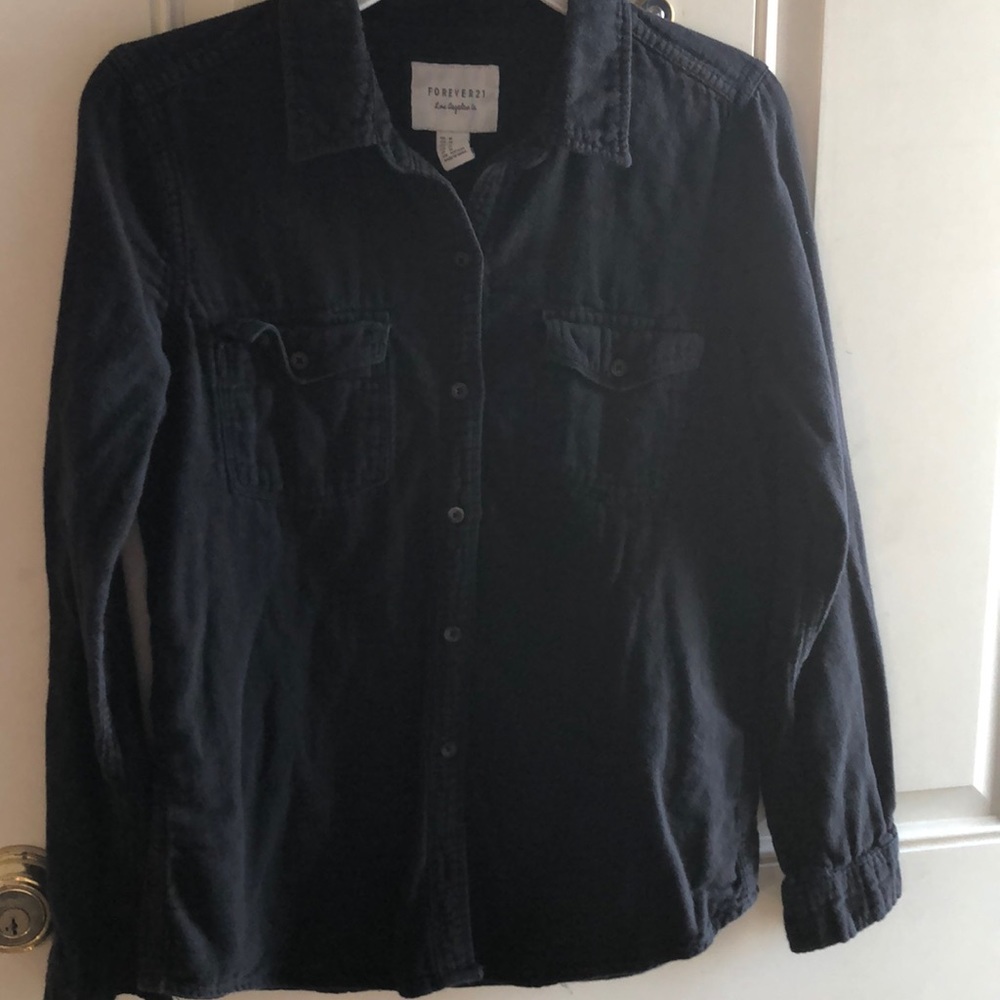 Black long sleeved flannel
